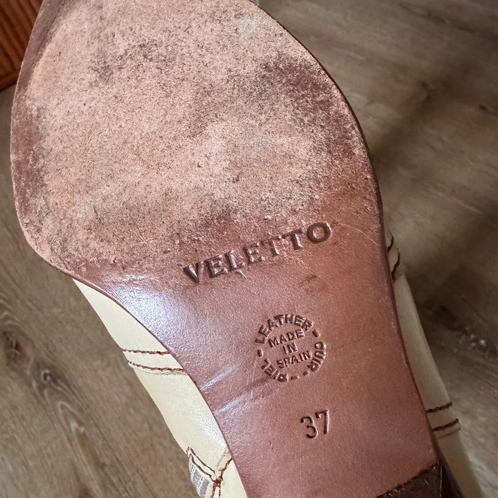 Vintage Veletto‎ Tall Banana Yellow Kitten Heel Leather Boots Y2K